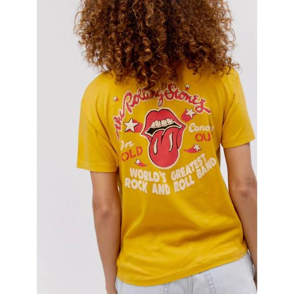 NEW DAYDREAMER rolling stones 78 us tour ringer tee top in golden daze - Picture 3 of 9